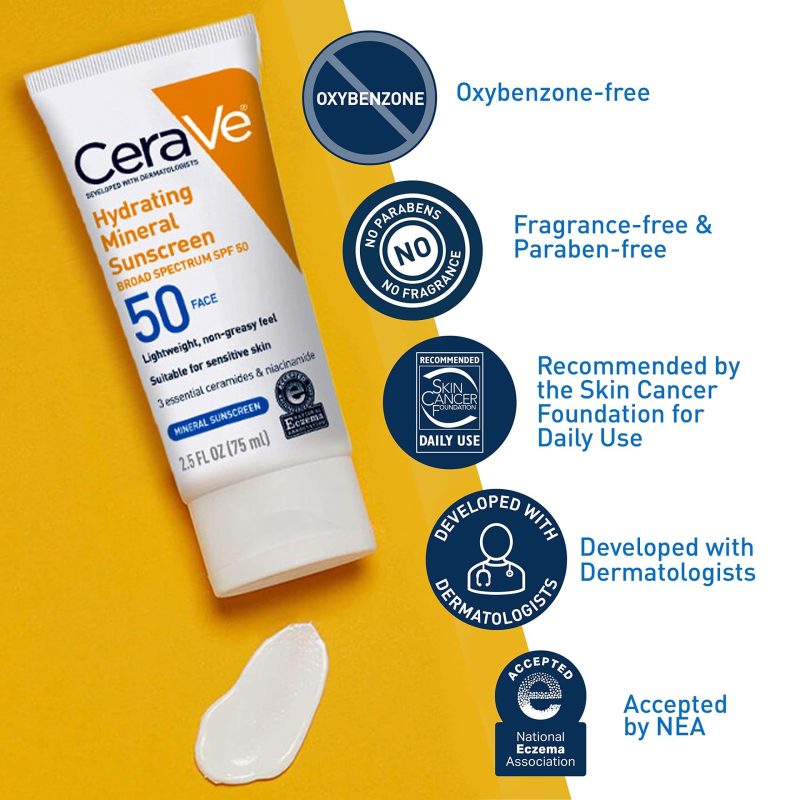 ضد آفتاب سراوی مدل مینرال CeraVe Hydrating Mineral Sunscreen